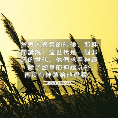 Picture 05 - 路 加 福 音 11:29 CUVT - 當 眾 人 聚 集 的 時 候 ， 耶 穌 開 - Bible Verse Picture