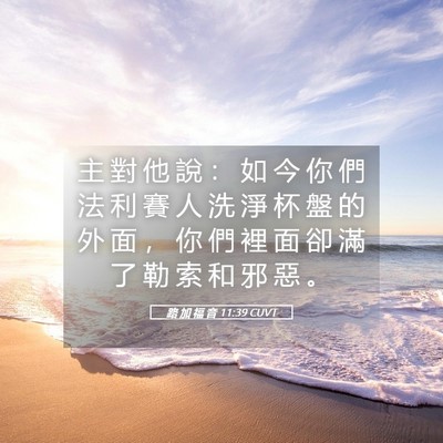 Picture 05 - 路 加 福 音 11:39 CUVT - 主 對 他 說 ： 如 今 你 們 法 利 賽 - Bible Verse Picture