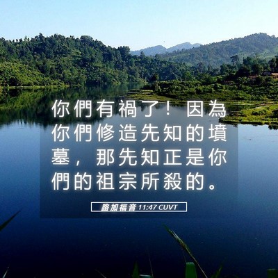 Picture 05 - 路 加 福 音 11:47 CUVT - 你 們 有 禍 了 ！ 因 為 你 們 修 造 - Bible Verse Picture