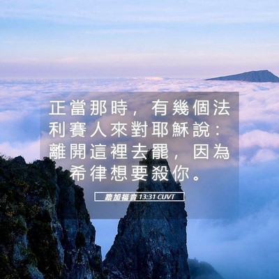 Picture 05 - 路 加 福 音 13:31 CUVT - 正 當 那 時 ， 有 幾 個 法 利 賽 人 - Bible Verse Picture