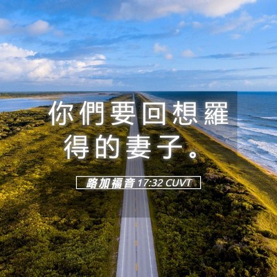 Picture 05 - 路 加 福 音 17:32 CUVT - 你 們 要 回 想 羅 得 的 妻 子 - Bible Verse Picture