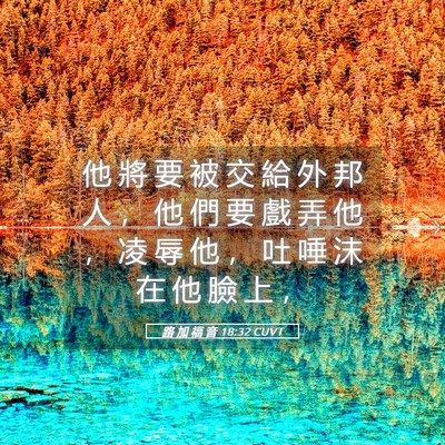 Picture 05 - 路 加 福 音 18:32 CUVT - 他 將 要 被 交 給 外 邦 人 ， 他 們 - Bible Verse Picture