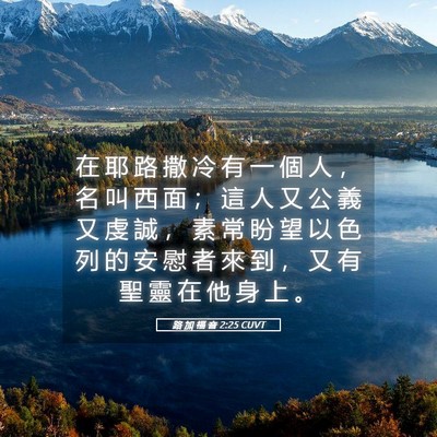 Picture 05 - 路 加 福 音 2:25 CUVT - 在 耶 路 撒 冷 有 一 個 人 ， 名 叫 - Bible Verse Picture