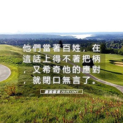 Picture 05 - 路 加 福 音 20:26 CUVT - 他 們 當 著 百 姓 ， 在 這 話 上 得 - Bible Verse Picture