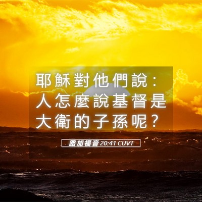 Picture 05 - 路 加 福 音 20:41 CUVT - 耶 穌 對 他 們 說 ： 人 怎 麼 說 基 - Bible Verse Picture