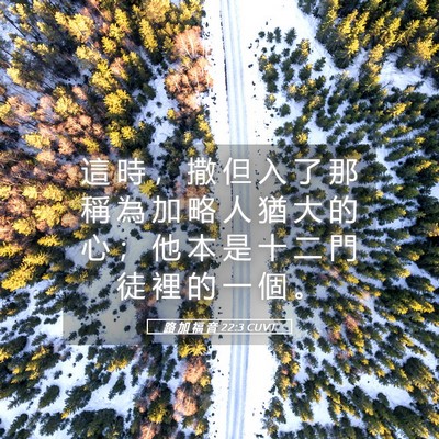 Picture 05 - 路 加 福 音 22:3 CUVT - 這 時 ， 撒 但 入 了 那 稱 為 加 略 - Bible Verse Picture