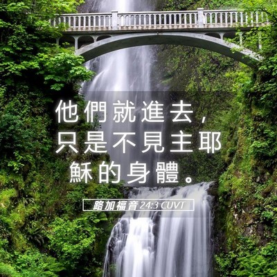 Picture 05 - 路 加 福 音 24:3 CUVT - 他 們 就 進 去 ， 只 是 不 見 主 耶 - Bible Verse Picture