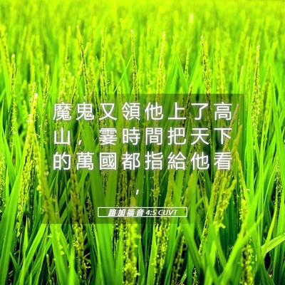 Picture 05 - 路 加 福 音 4:5 CUVT - 魔 鬼 又 領 他 上 了 高 山 ， 霎 時 - Bible Verse Picture