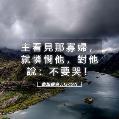 Picture 05 - 路 加 福 音 7:13 CUVT - 主 看 見 那 寡 婦 ， 就 憐 憫 他 ， - Bible Verse Picture