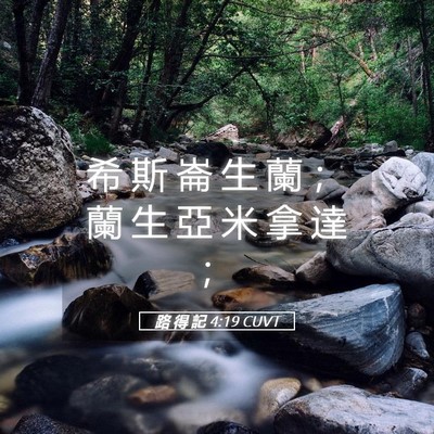 Picture 05 - 路 得 記 4:19 CUVT - 希 斯 崙 生 蘭 ； 蘭 生 亞 米 拿 達 - Bible Verse Picture