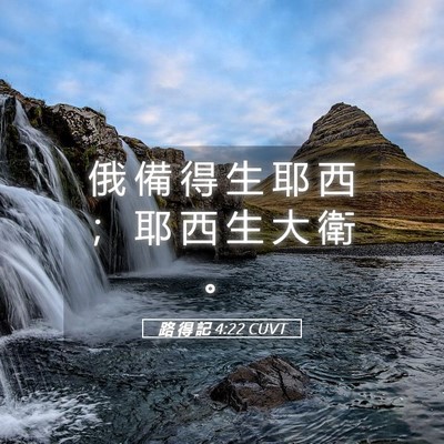 Picture 05 - 路 得 記 4:22 CUVT - 俄 備 得 生 耶 西 ； 耶 西 生 大 衛 - Bible Verse Picture