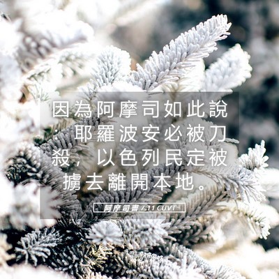 Picture 05 - 阿 摩 司 書 7:11 CUVT - 因 為 阿 摩 司 如 此 說 ： 耶 羅 波 - Bible Verse Picture