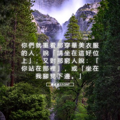 Picture 05 - 雅 各 書 2:3 CUVT - 你 們 就 重 看 那 穿 華 美 衣 服 的 - Bible Verse Picture
