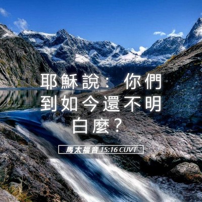 Picture 05 - 馬 太 福 音 15:16 CUVT - 耶 穌 說 ： 你 們 到 如 今 還 不 明 - Bible Verse Picture