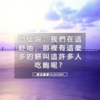 Picture 05 - 馬 太 福 音 15:33 CUVT - 門 徒 說 ： 我 們 在 這 野 地 ， 那 - Bible Verse Picture