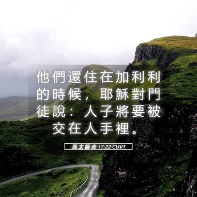 Picture 05 - 馬 太 福 音 17:22 CUVT - 他 們 還 住 在 加 利 利 的 時 候 ， - Bible Verse Picture