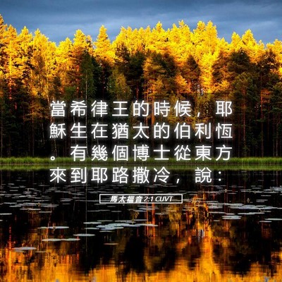 Picture 05 - 馬 太 福 音 2:1 CUVT - 當 希 律 王 的 時 候 ， 耶 穌 生 在 - Bible Verse Picture