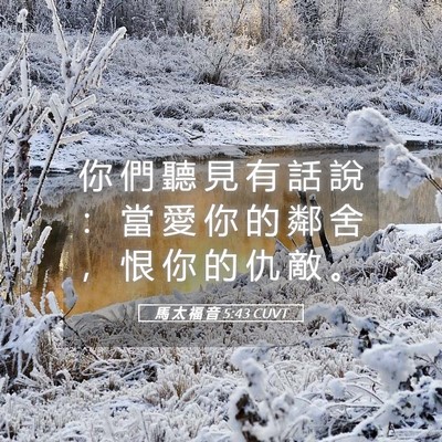 Picture 05 - 馬 太 福 音 5:43 CUVT - 你 們 聽 見 有 話 說 ： 當 愛 你 的 - Bible Verse Picture