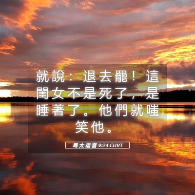 Picture 05 - 馬 太 福 音 9:24 CUVT - 就 說 ： 退 去 罷 ！ 這 閨 女 不 是 - Bible Verse Picture