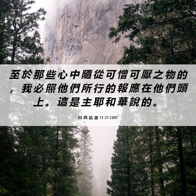 Picture 06 - 以 西 結 書 11:21 CUVT - 至 於 那 些 心 中 隨 從 可 憎 可 厭 - Bible Verse Picture