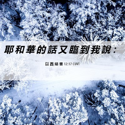 Picture 06 - 以 西 結 書 12:17 CUVT - 耶 和 華 的 話 又 臨 到 我 說 - Bible Verse Picture