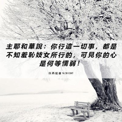 Picture 06 - 以 西 結 書 16:30 CUVT - 主 耶 和 華 說 ： 你 行 這 一 切 事 - Bible Verse Picture
