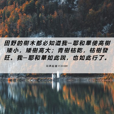 Picture 06 - 以 西 結 書 17:24 CUVT - 田 野 的 樹 木 都 必 知 道 我 ─ 耶 - Bible Verse Picture