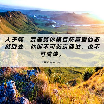 Picture 06 - 以 西 結 書 24:16 CUVT - 人 子 啊 ， 我 要 將 你 眼 目 所 喜 - Bible Verse Picture