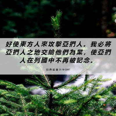 Picture 06 - 以 西 結 書 25:10 CUVT - 好 使 東 方 人 來 攻 擊 亞 捫 人 。 - Bible Verse Picture