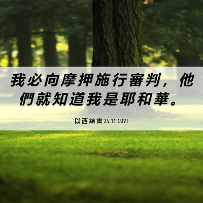 Picture 06 - 以 西 結 書 25:11 CUVT - 我 必 向 摩 押 施 行 審 判 ， 他 們 - Bible Verse Picture