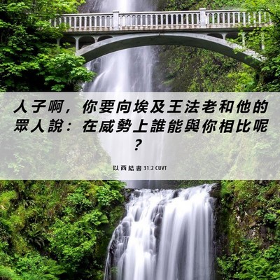 Picture 06 - 以 西 結 書 31:2 CUVT - 人 子 啊 ， 你 要 向 埃 及 王 法 老 - Bible Verse Picture