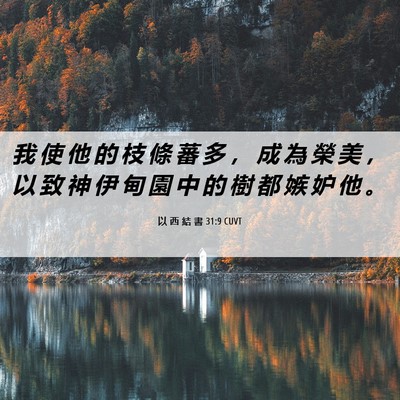 Picture 06 - 以 西 結 書 31:9 CUVT - 我 使 他 的 枝 條 蕃 多 ， 成 為 榮 - Bible Verse Picture