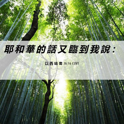 Picture 06 - 以 西 結 書 36:16 CUVT - 耶 和 華 的 話 又 臨 到 我 說 - Bible Verse Picture
