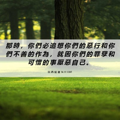 Picture 06 - 以 西 結 書 36:31 CUVT - 那 時 ， 你 們 必 追 想 你 們 的 惡 - Bible Verse Picture
