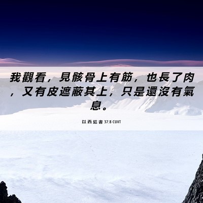 Picture 06 - 以 西 結 書 37:8 CUVT - 我 觀 看 ， 見 骸 骨 上 有 筋 ， 也 - Bible Verse Picture
