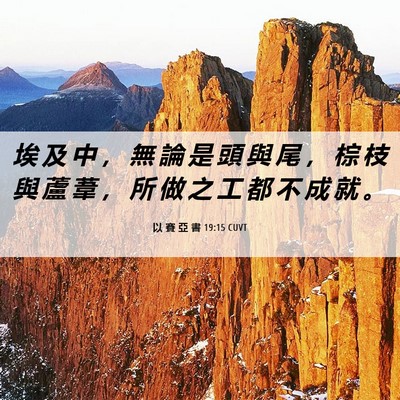 Picture 06 - 以 賽 亞 書 19:15 CUVT - 埃 及 中 ， 無 論 是 頭 與 尾 ， 棕 - Bible Verse Picture