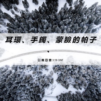 Picture 06 - 以 賽 亞 書 3:19 CUVT - 耳 環 、 手 鐲 、 蒙 臉 的 帕 子 - Bible Verse Picture