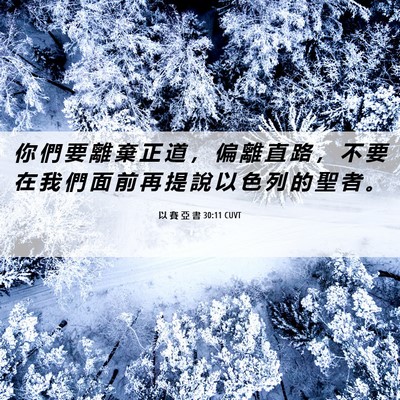 Picture 06 - 以 賽 亞 書 30:11 CUVT - 你 們 要 離 棄 正 道 ， 偏 離 直 路 - Bible Verse Picture