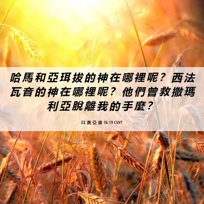 Picture 06 - 以 賽 亞 書 36:19 CUVT - 哈 馬 和 亞 珥 拔 的 神 在 哪 裡 呢 - Bible Verse Picture
