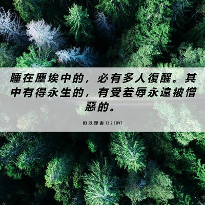 Picture 06 - 但 以 理 書 12:2 CUVT - 睡 在 塵 埃 中 的 ， 必 有 多 人 復 - Bible Verse Picture