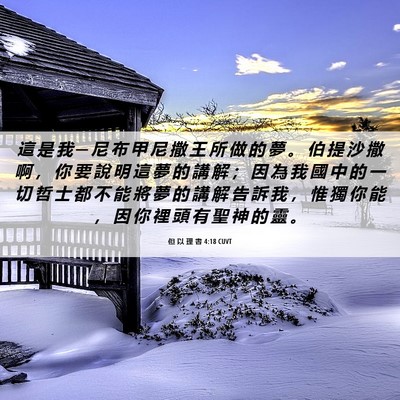 Picture 06 - 但 以 理 書 4:18 CUVT - 這 是 我 ─ 尼 布 甲 尼 撒 王 所 做 - Bible Verse Picture