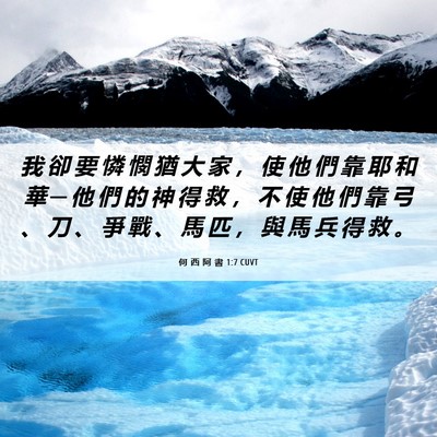 Picture 06 - 何 西 阿 書 1:7 CUVT - 我 卻 要 憐 憫 猶 大 家 ， 使 他 們 - Bible Verse Picture