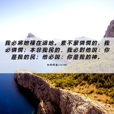 Picture 06 - 何 西 阿 書 2:23 CUVT - 我 必 將 她 種 在 這 地 。 素 不 蒙 - Bible Verse Picture