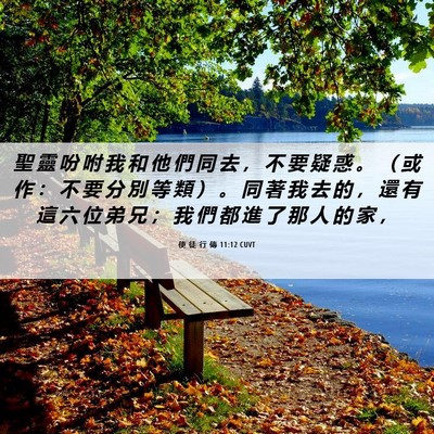 Picture 06 - 使 徒 行 傳 11:12 CUVT - 聖 靈 吩 咐 我 和 他 們 同 去 ， 不 - Bible Verse Picture