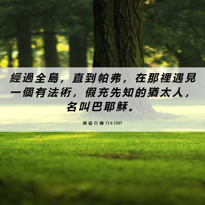 Picture 06 - 使 徒 行 傳 13:6 CUVT - 經 過 全 島 ， 直 到 帕 弗 ， 在 那 - Bible Verse Picture