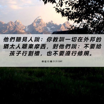 Picture 06 - 使 徒 行 傳 21:21 CUVT - 他 們 聽 見 人 說 ： 你 教 訓 一 切 - Bible Verse Picture