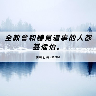 Picture 06 - 使 徒 行 傳 5:11 CUVT - 全 教 會 和 聽 見 這 事 的 人 都 甚 - Bible Verse Picture