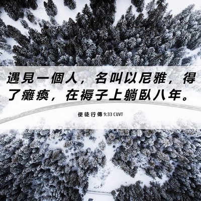 Picture 06 - 使 徒 行 傳 9:33 CUVT - 遇 見 一 個 人 ， 名 叫 以 尼 雅 ， - Bible Verse Picture