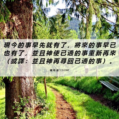 Picture 06 - 傳 道 書 3:15 CUVT - 現 今 的 事 早 先 就 有 了 ， 將 來 - Bible Verse Picture