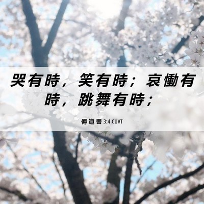 Picture 06 - 傳 道 書 3:4 CUVT - 哭 有 時 ， 笑 有 時 ； 哀 慟 有 時 - Bible Verse Picture